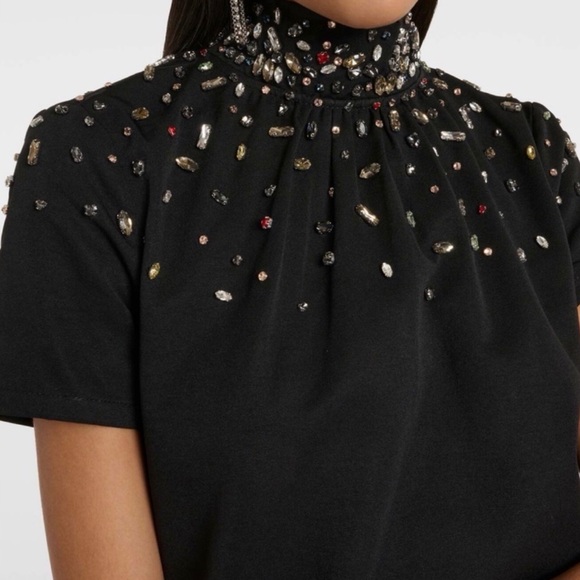 STAUD Ilana dress black/silver, NWT size small - Picture 3 of 8